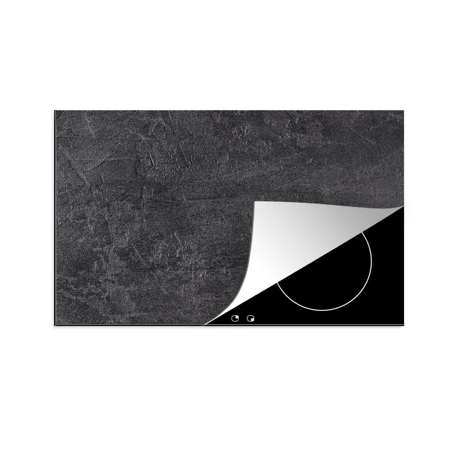 MuchoWow Herdblende-/Abdeckplatte Beton - Abdeckplatte - Design - Grau - Induktionsschutz, Vinyl, (1 tlg), 81x52 cm, Induktionskochfeld Schutz für die küche, Ceranfeldabdeckung