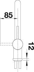 Hochdruck, LINUS-F Vorfensterarmatur Küchenarmatur herausnehmbarer Blanco mit