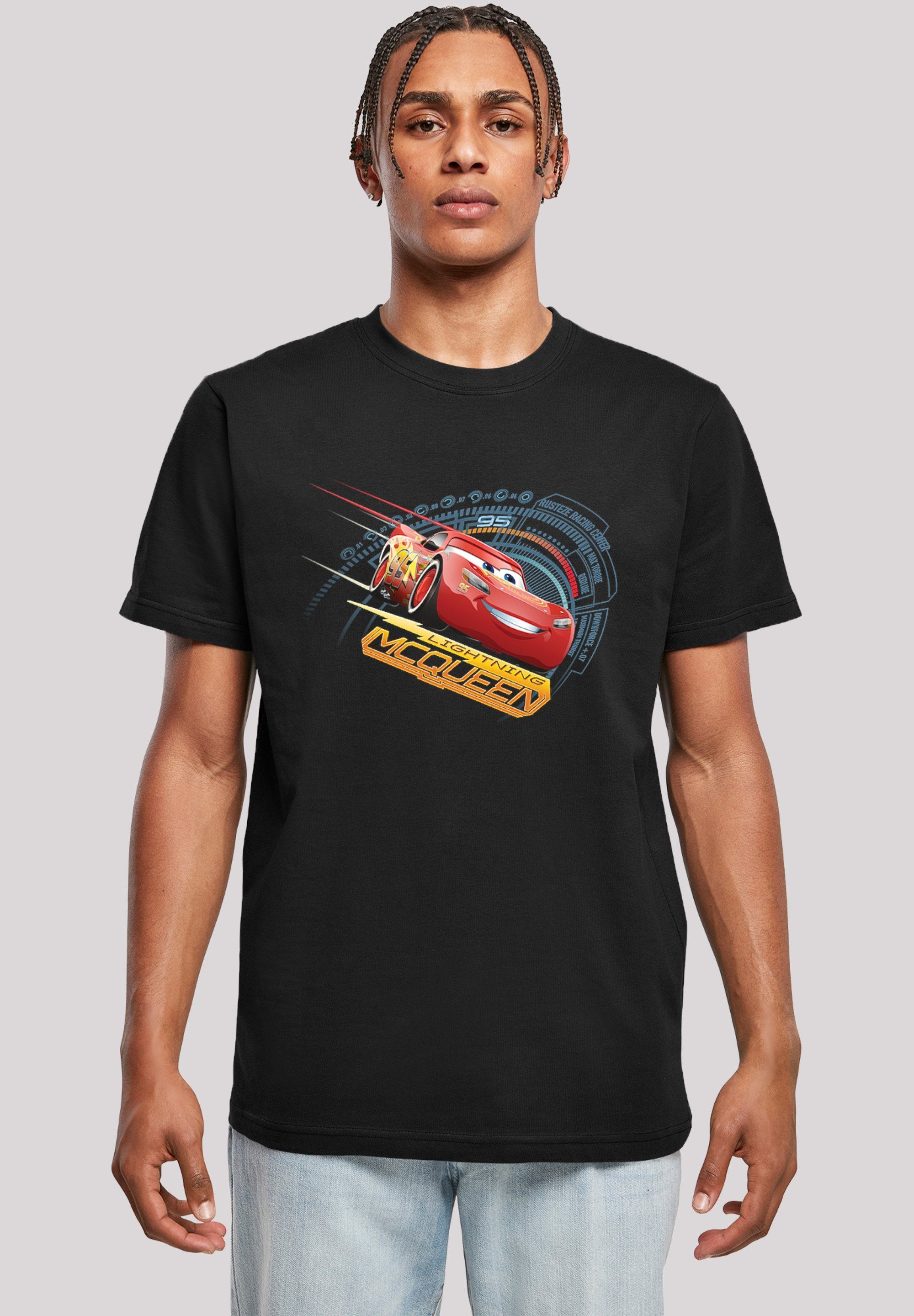 F4NT4STIC T-Shirt Disney Cars Lightning McQueen Herren,Premium Merch,Regular-Fit,Basic,Bedruckt schwarz