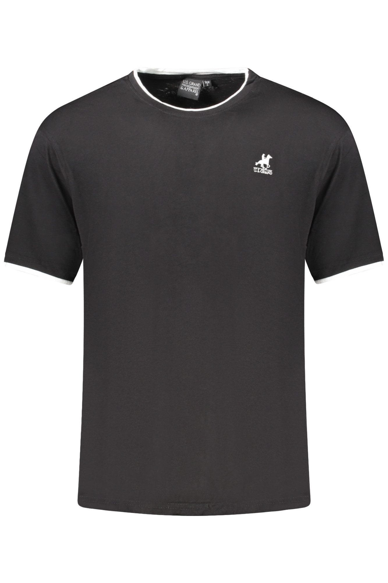U.S. GRAND POLO T-Shirt Stylisches Herren Kurzarm T-Shirt Schwarz mit
