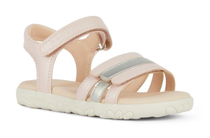 Geox J SANDAL HAITI GIRL Sandale, Sommerschuh, Klettschuh, Sandalette, mit Klettverschluss