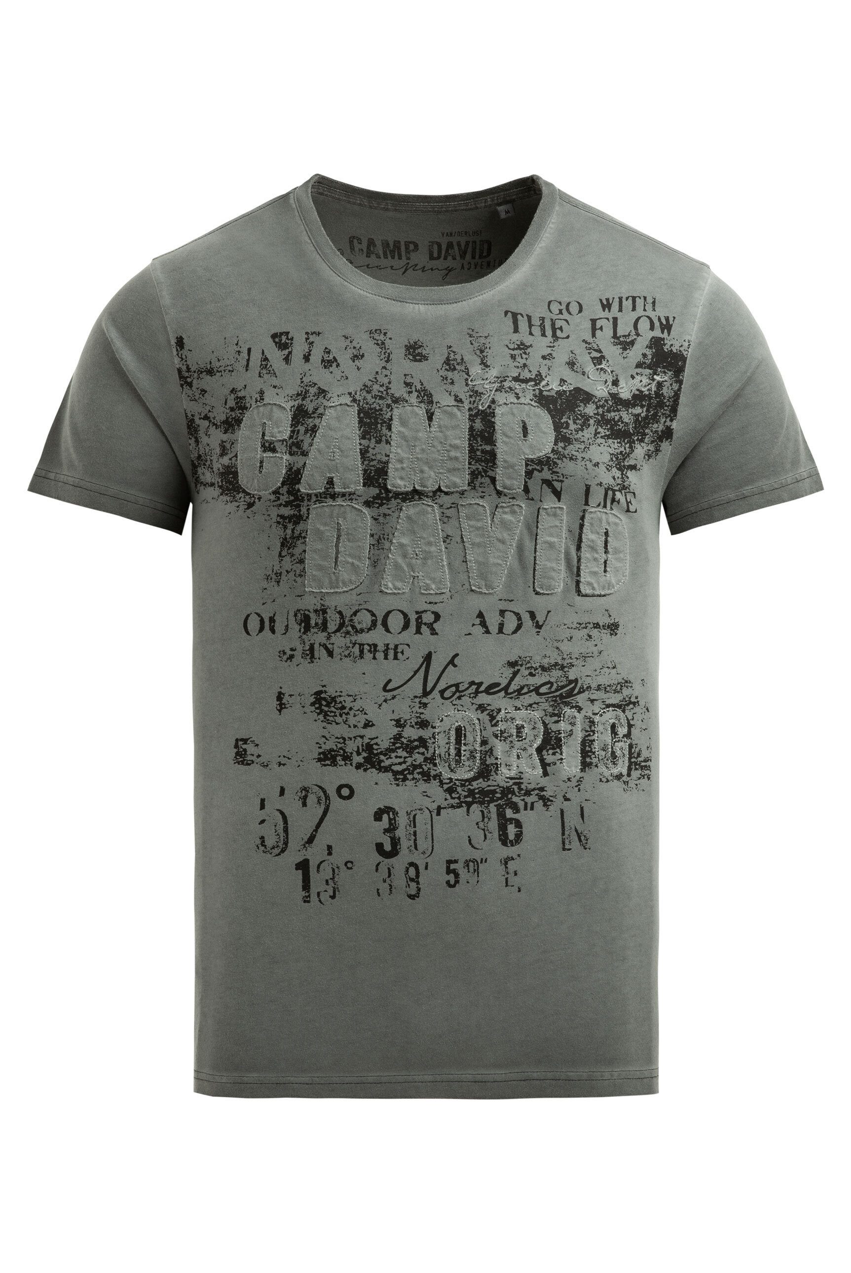 CAMP DAVID Rundhalsshirt mit Kontrastnähten
