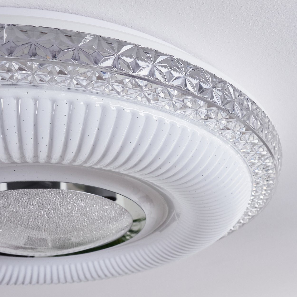 Leuchten Deckenleuchte Flur LED Glitzereffekt dimmbare weiß Schlaf hofstein Wohn Zimmer