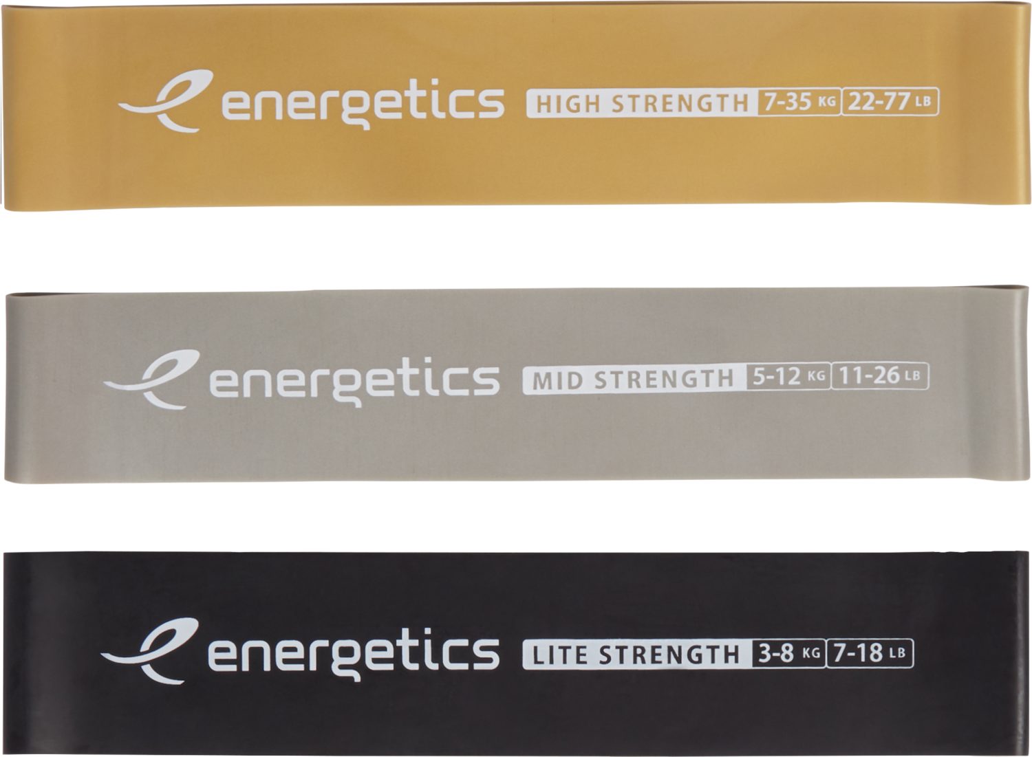 Energetics Physiobänder Gymnastik-Band Mini Bands Set Pro 1.0 SCHWARZ/ROT