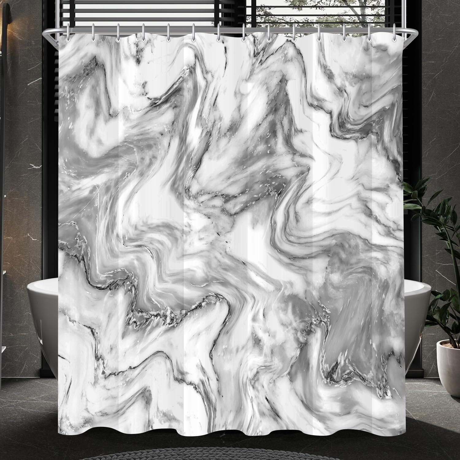 LuxusKollektion Duschvorhang Duschvorhang 240x180cm Marmor Antischimmel Textil Wasserabweisend