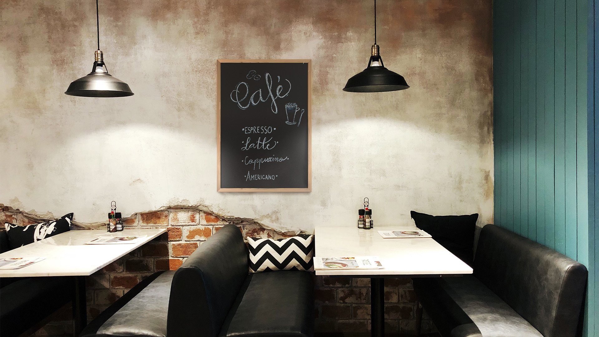 ALLboards Wandtafel Schwarze Kreidetafel, ECO-Holzrahmen