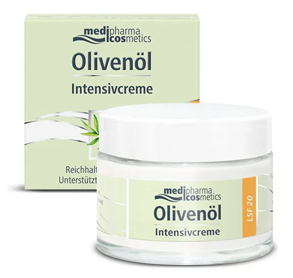 Dr. Theiss Naturwaren Gesichtspflege - Olivenöl Intensivcreme LSF 20, Reichhaltige Aufbaupflege mit LSF 20