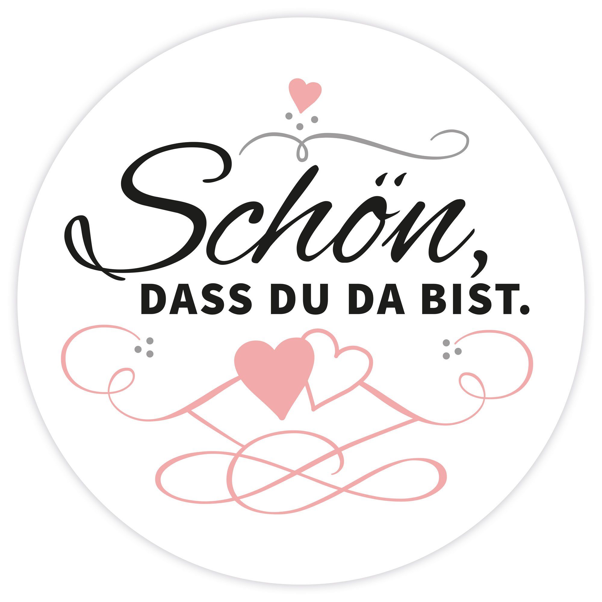 Frau WUNDERVoll Sticker 48 Aufkleber Schön, dass du da bist, weiß