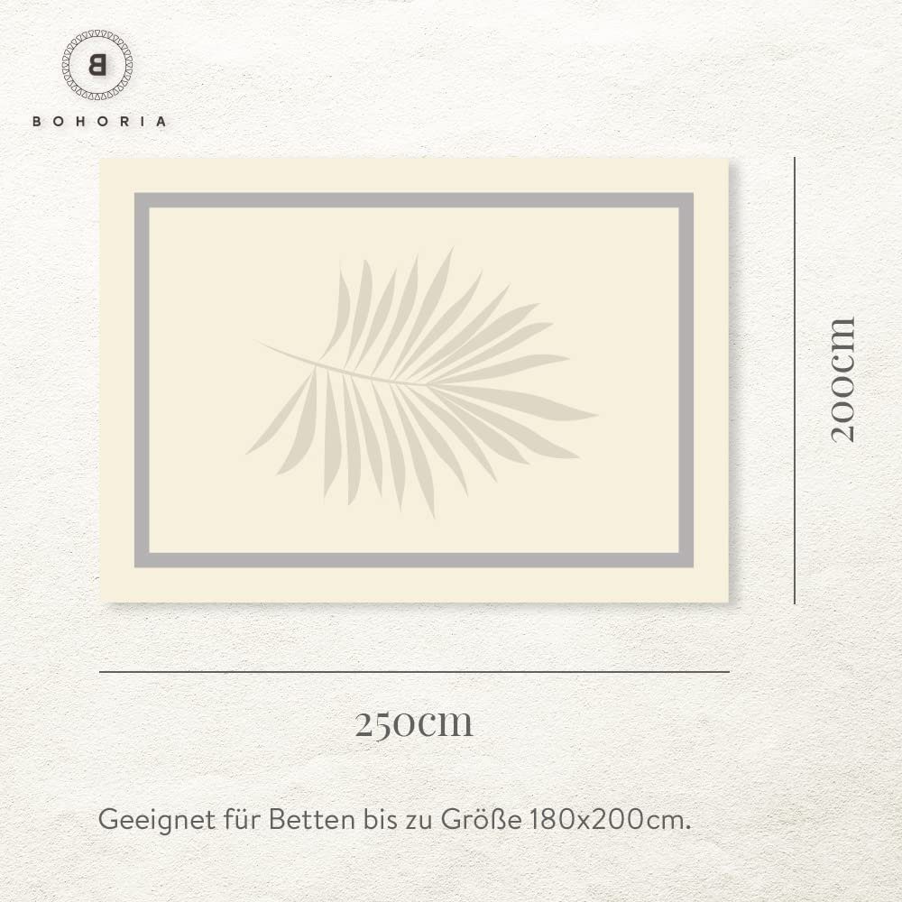 Tagesdecke BOHORIA® Premium Musselin Tagesdecke 100% 200x250cm, BOHORIA Pearl Baumwolle, „Pure“