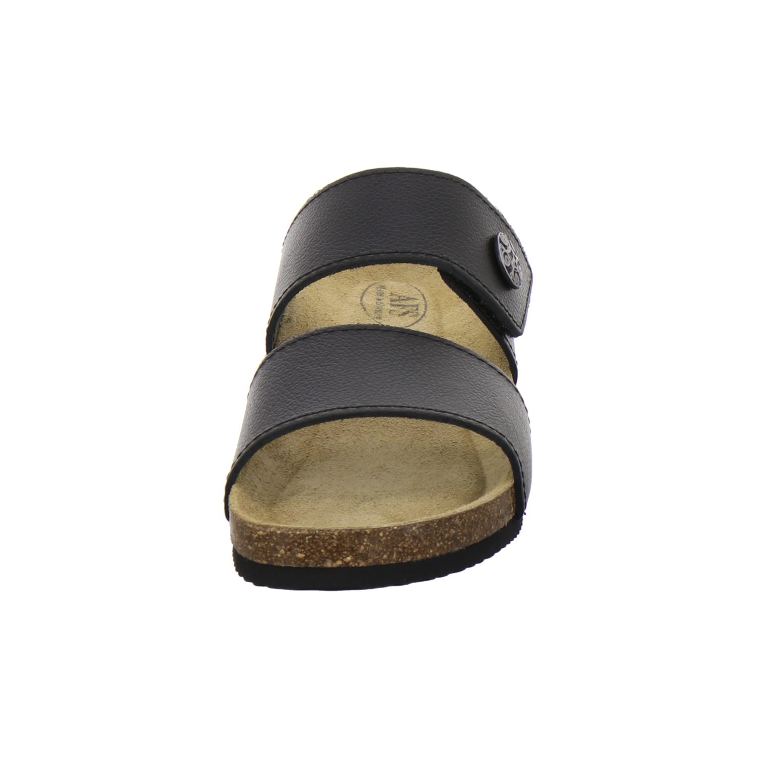 aus Leder in AFS-Schuhe für Made 2745B Keilpantolette schwarz Klettverschluss, Germany Damen mit