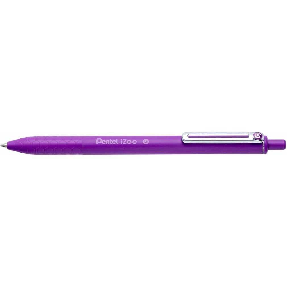 PENTEL Druckkugelschreiber Kugelschreiber iZee BX470 lila Schreibfarbe lila