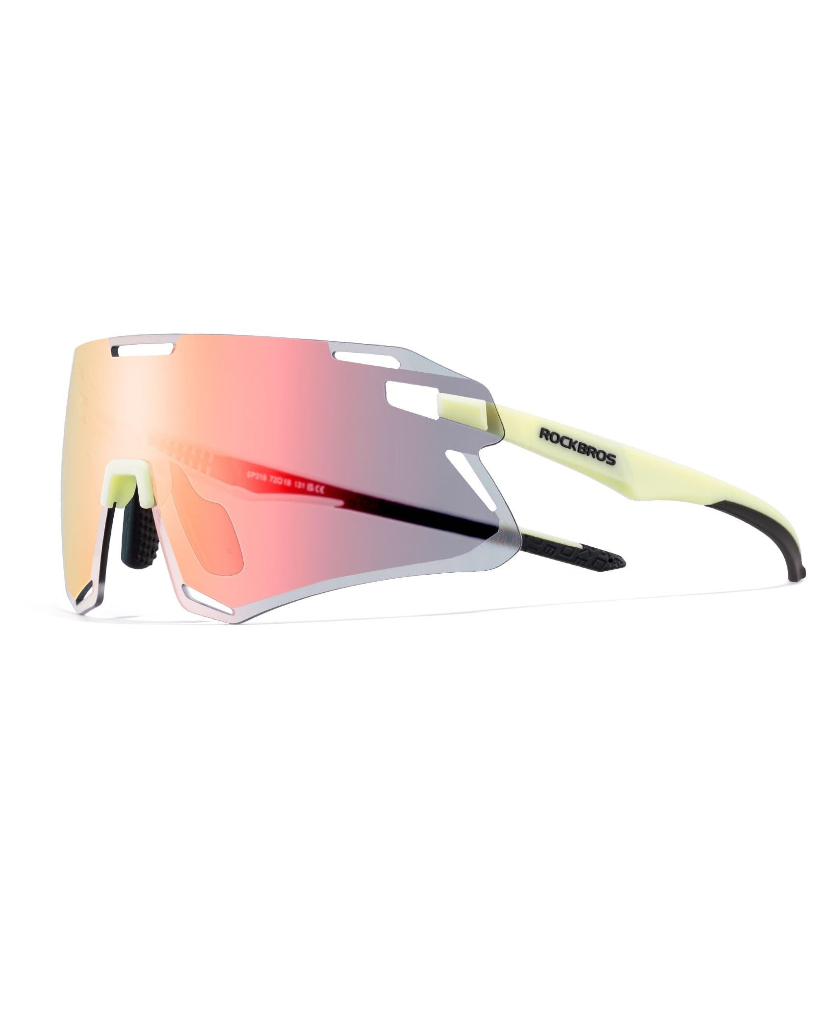 ROCKBROS Fahrradbrille Sportbrille Herren Damen Fahrrad MTB Outdoor TR90 Rahmen, polarisiert, winddicht, ultraleicht, myopie-Rahmen, mehrfarbig