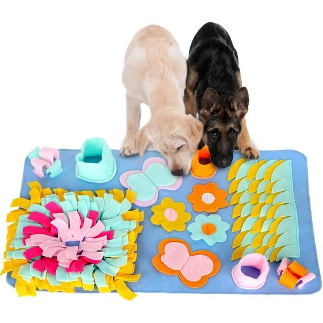 FeelGlad Hundematratze “Schnüffelmatte für Hund langsam Essen, Haustier Interaktiv Spielzeug Riechen-Trainierung Schnüffelteppich, 75 * 45 cm”