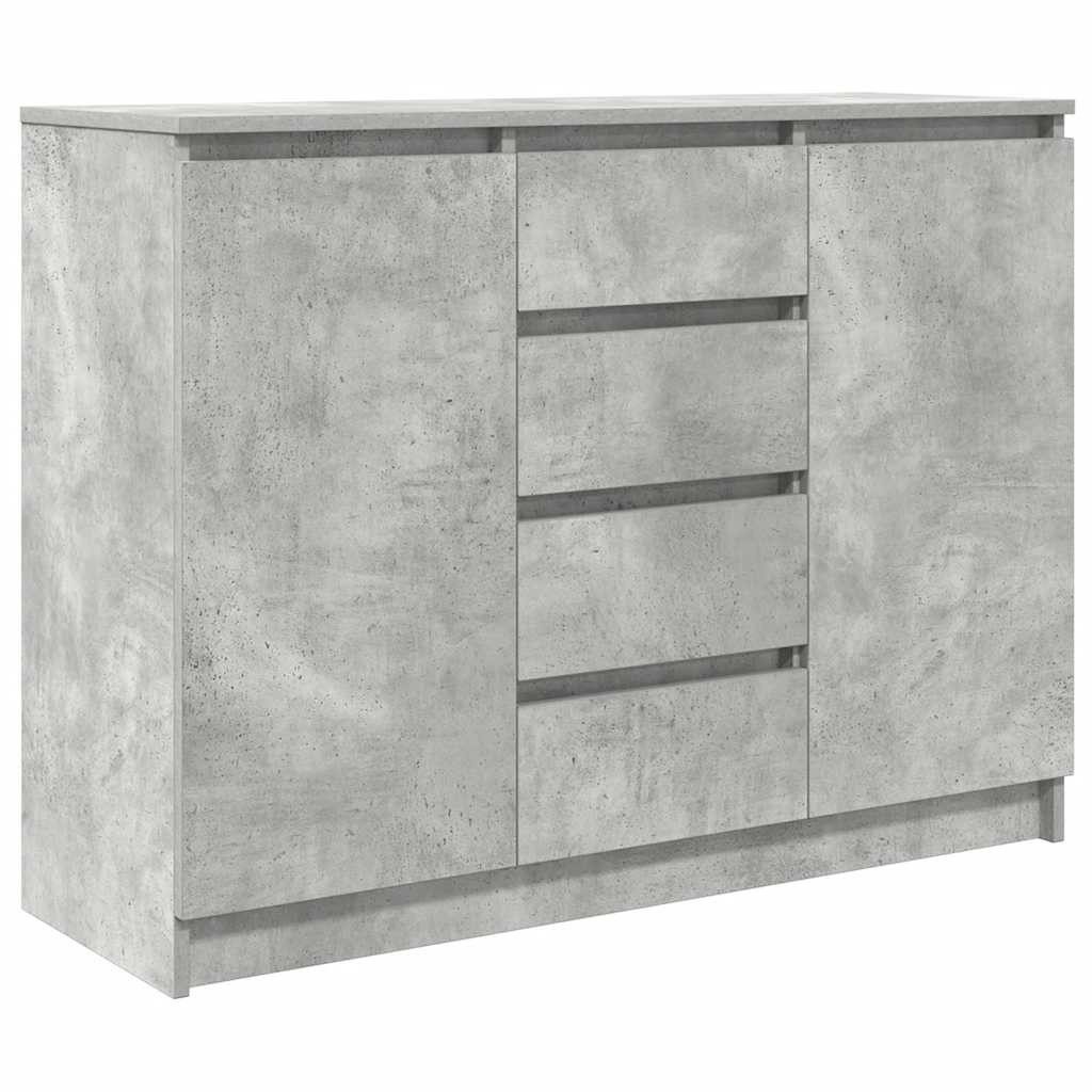 vidaXL Sideboard Sideboard mit Schubladen Betongrau 100,5x35x76 cm Holzwerk günstig online kaufen