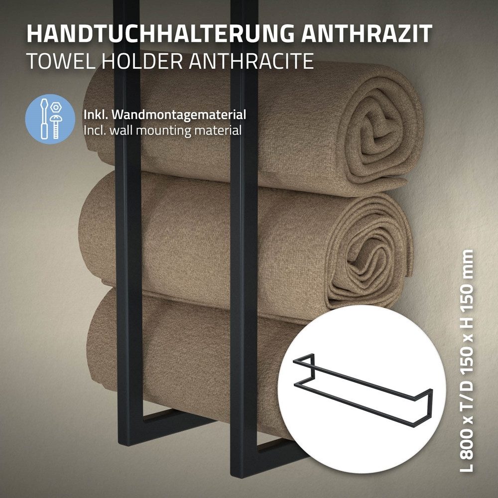 ML-DESIGN Handtuchhalter Handtuchstange für Gästehandtuch Halter günstig online kaufen