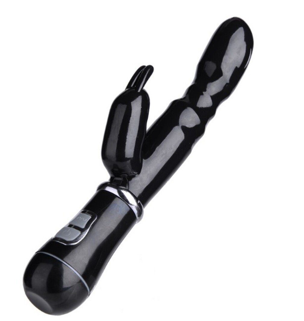 NEZEND Rotierender von Klitoris wasserdicht Und G-Punkt, Rabbit-Vibrator Stimulation (Packung, 1-tlg), Rabbit Schwarz Vibratoren zur