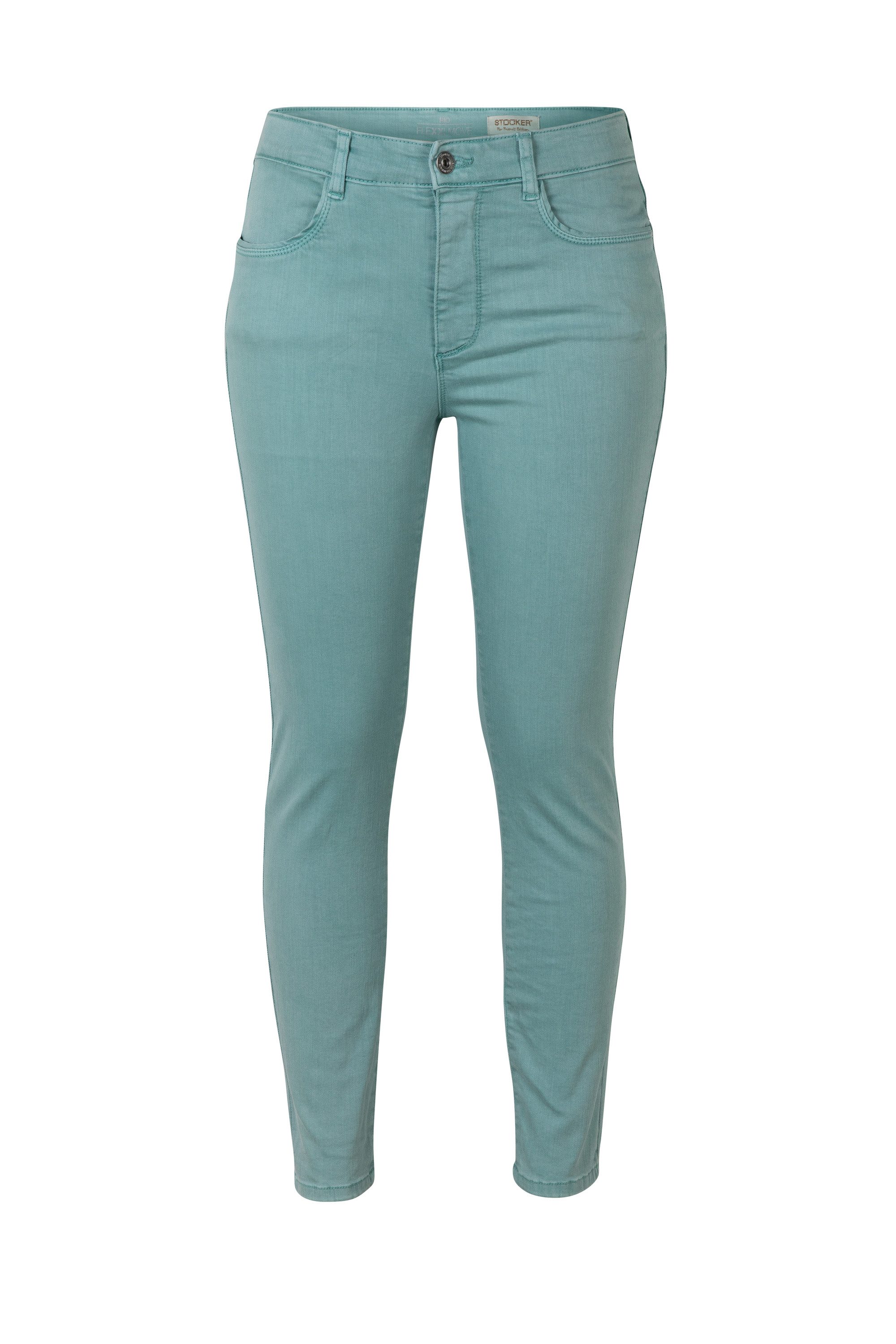 STOOKER WOMEN 5-Pocket-Jeans Rio Fexxi Move Strass Skinny Fit Jeans Skinny Fit Casual Clean Wash Denim Jeans Magic Shape Effekt für Damen