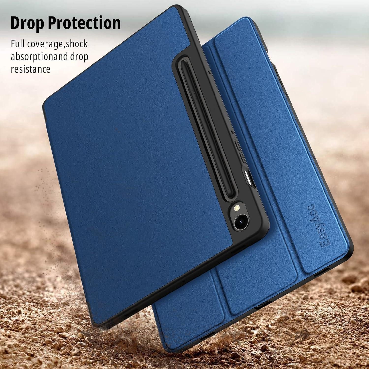 LuxusKollektion Tablet-Hülle Hülle kompatibel 11 Zoll Tablet S9 FE Slim PU Leder Schutzfolie