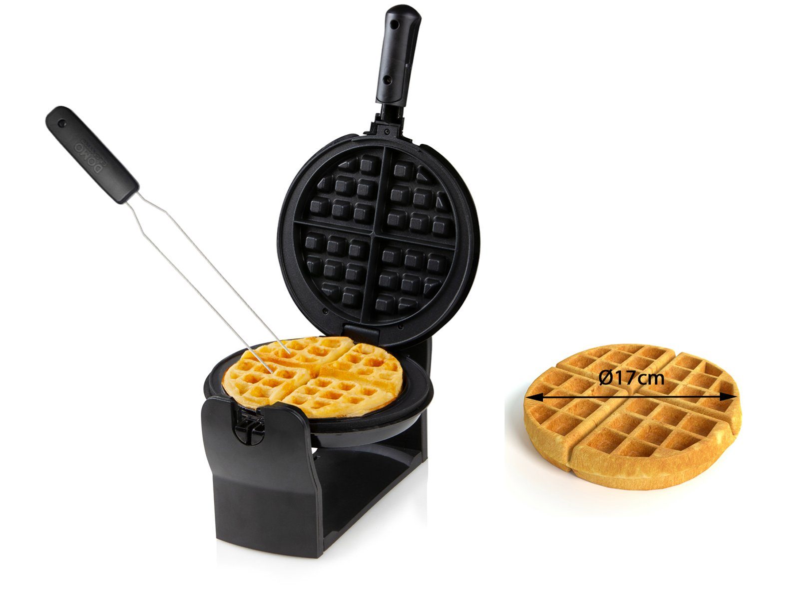 & Waffeln 1000 Herzform Doppel Waffeleisen, Brüsseler drehen Domo W, zum Wafflemaker Belgische