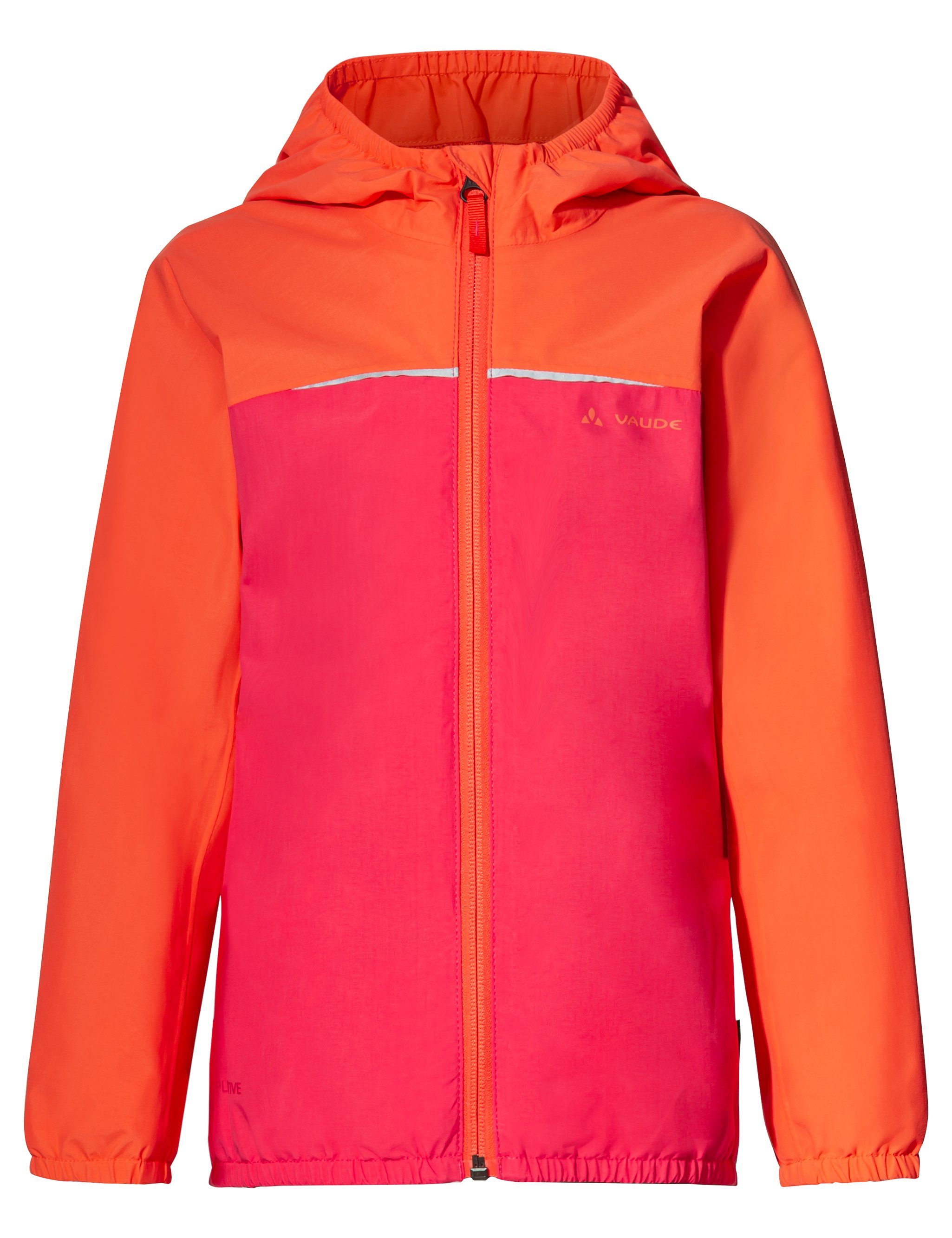 VAUDE Outdoorjacke Kids Turaco Jacket II (1-St) Klimaneutral kompensiert bright pink/orange