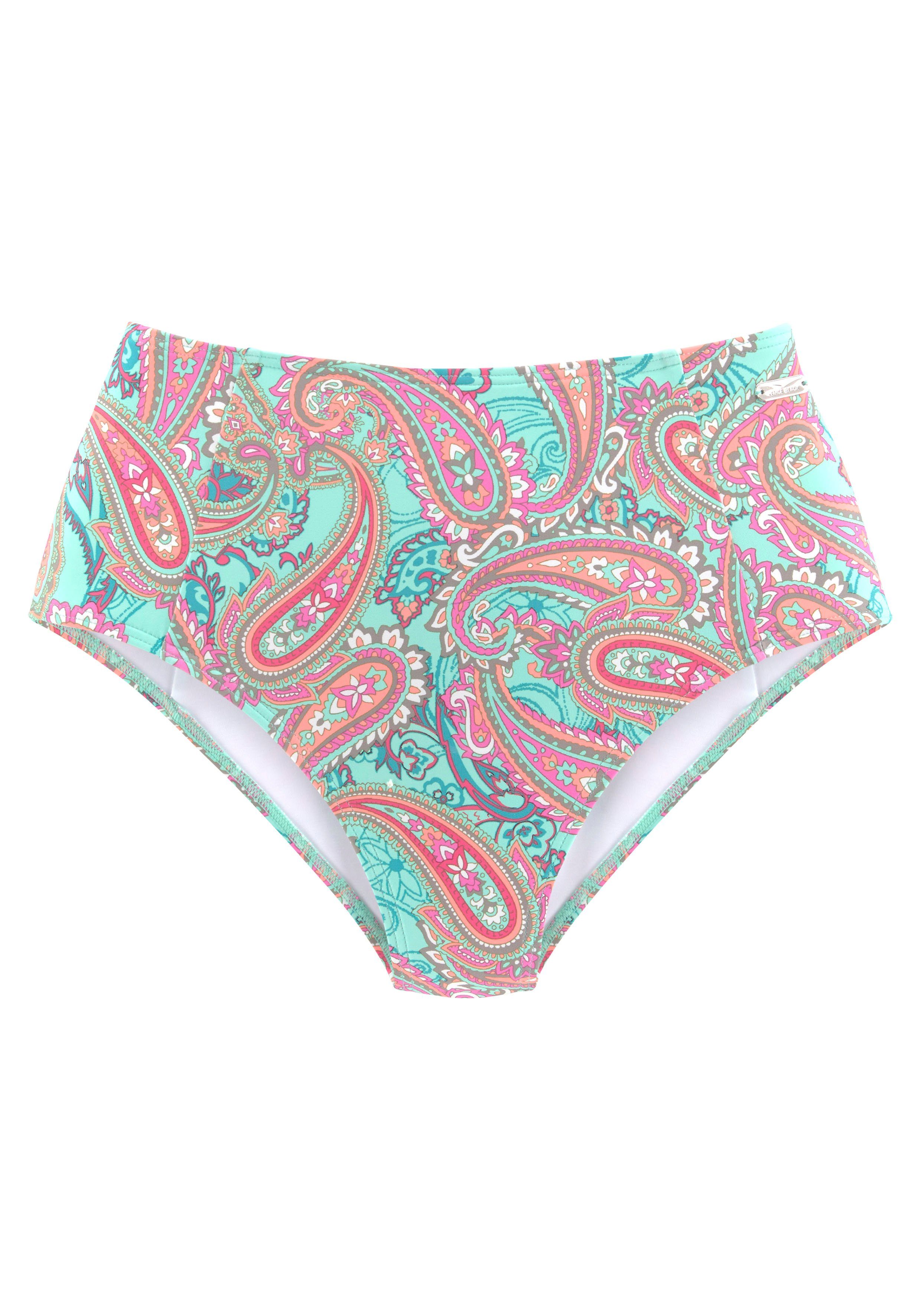 Venice Beach Highwaist-Bikini-Hose Paislee extra hoch geschnitten, softe Microfaser, mit recyceltem Polyamid. € 29,99