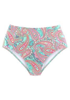Venice Beach Highwaist-Bikini-Hose Paislee in soften Farben