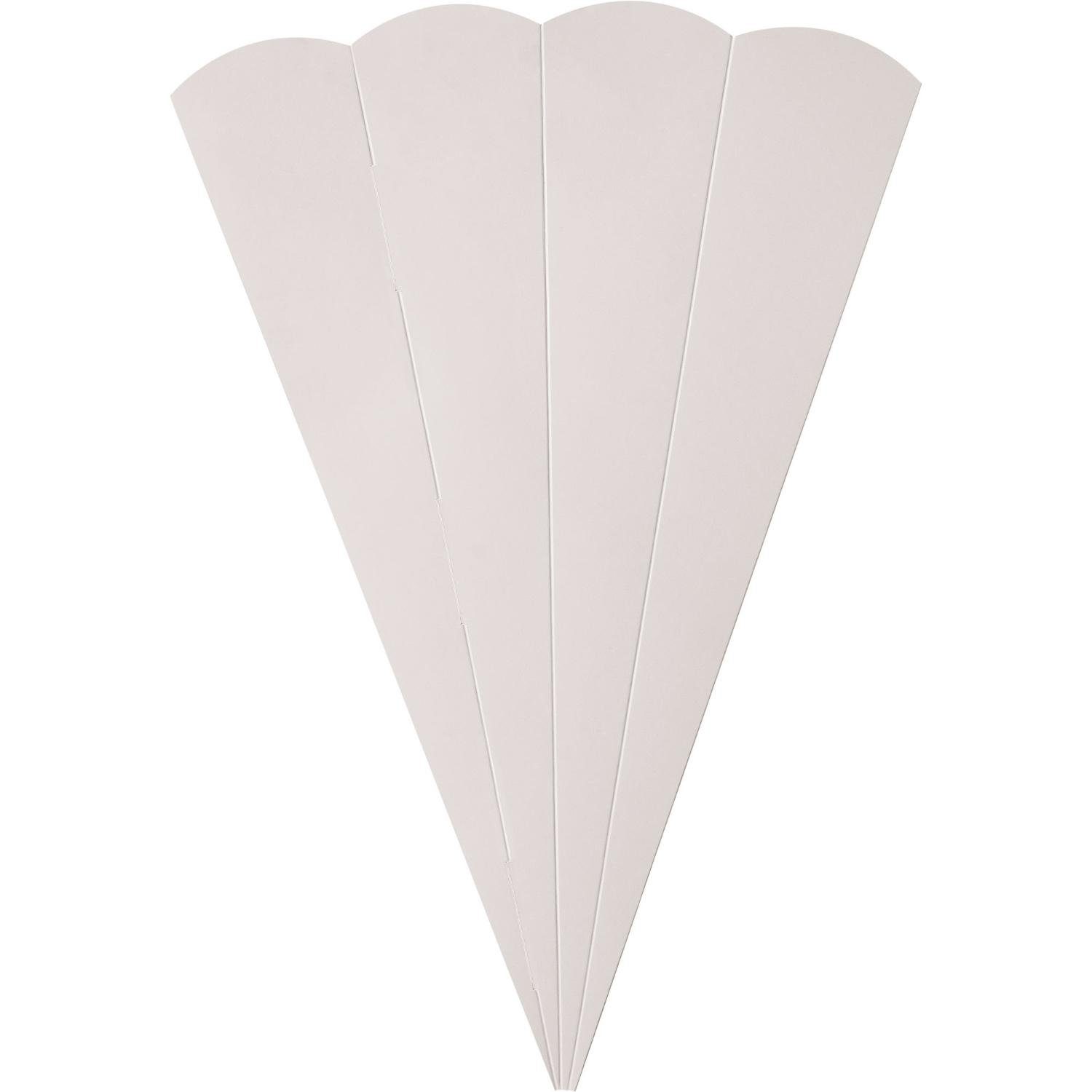 itenga Schultüte Schultüten-Zuschnitt 6-eckig, 68cm GRAU - Schultüten Rohling zum Baste
