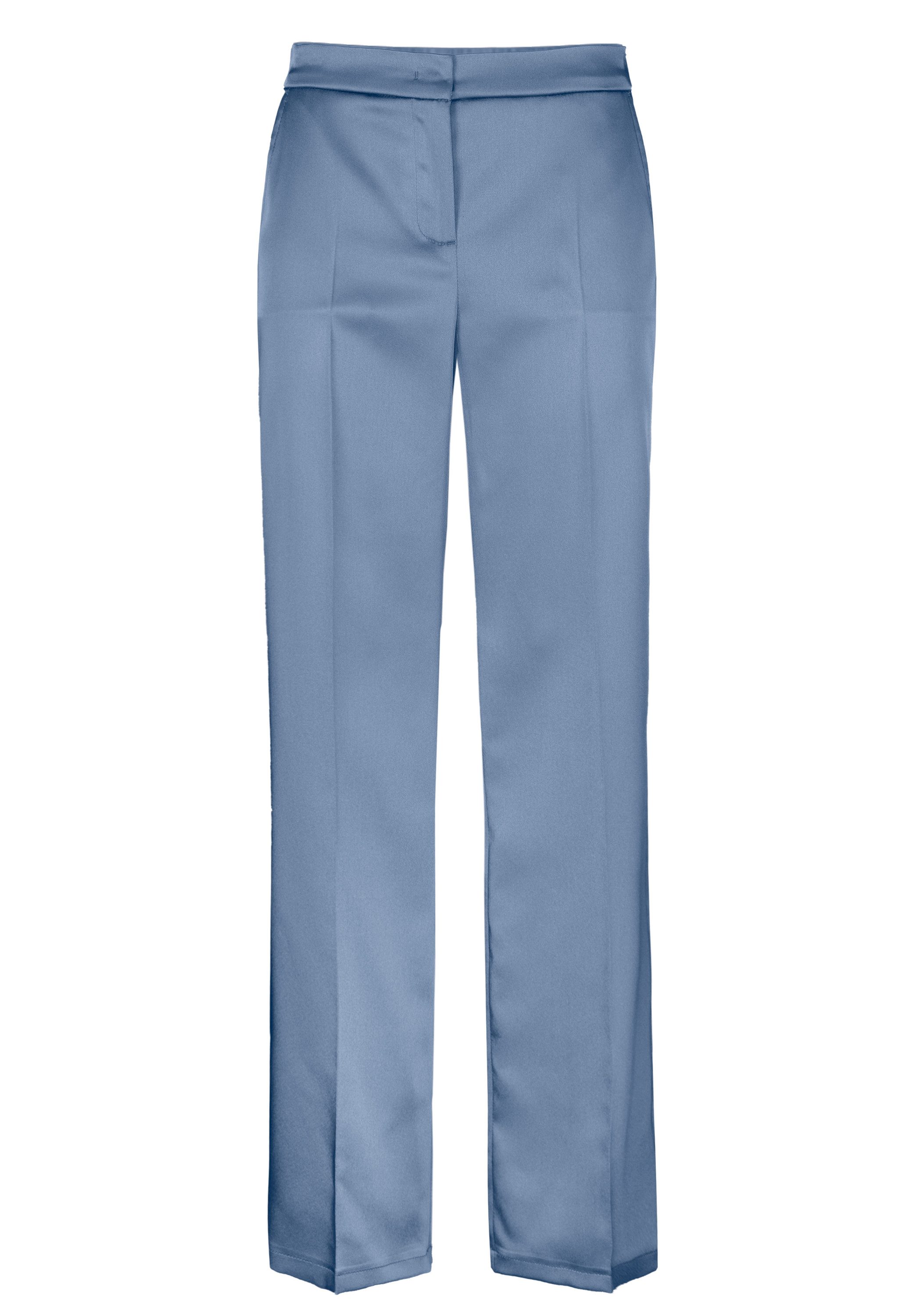 bianca Stretch-Hose PARIGI aus matt glänzendem Satin in Trendfarbe günstig online kaufen