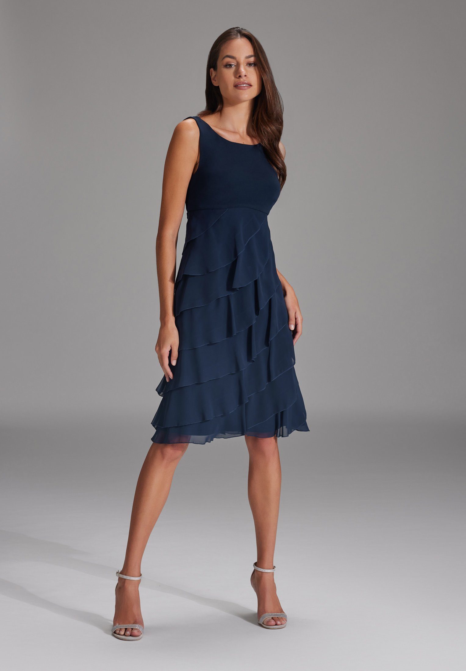 Cocktailkleid aus Jersey in Lagenoptik