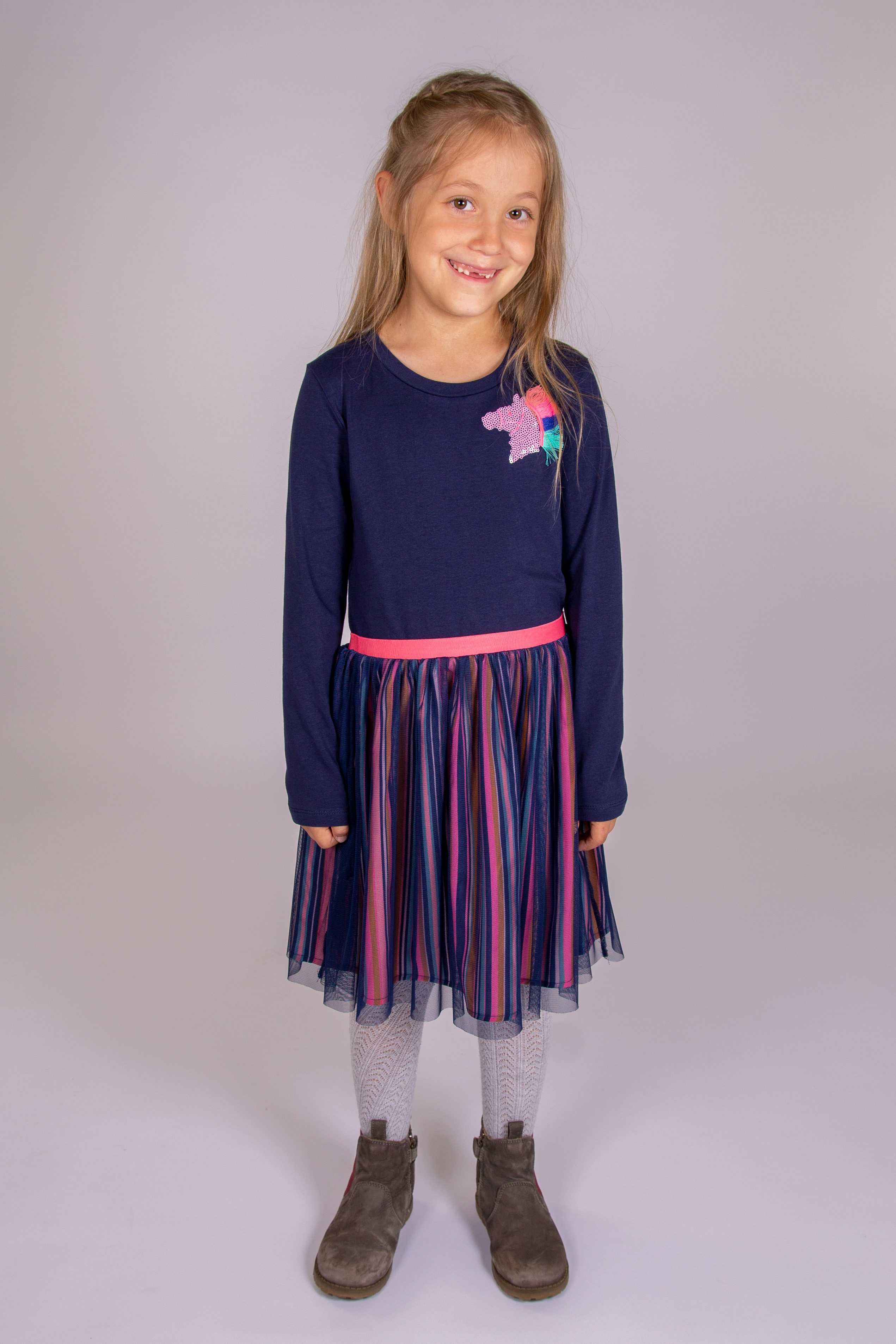 happy girls Jerseykleid mit angesetztem Rock im Streifen-Look