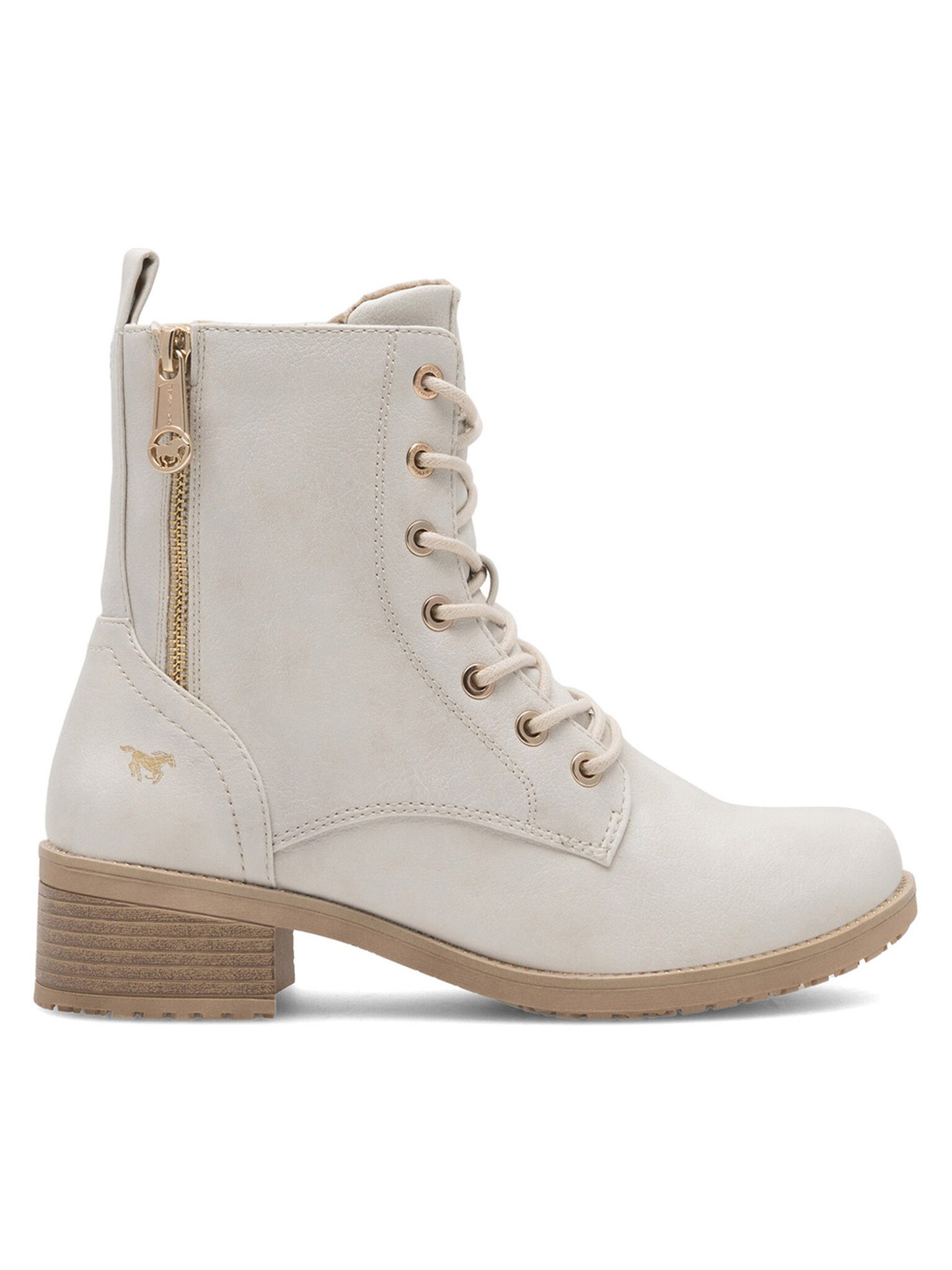 MUSTANG Mustang Schnürschuhe Damen 1402-502 Weiß Schnürboots günstig online kaufen