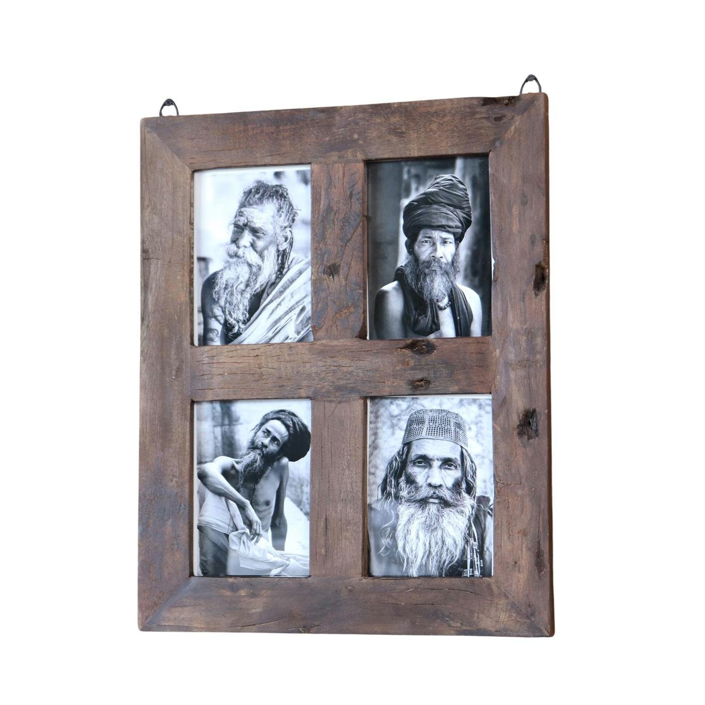 baario Bilderrahmen Collage Altholz Bilderrahmen RUSTI 50x40cm, Collage 13x18 Vintage 4 Bilder Treibholz
