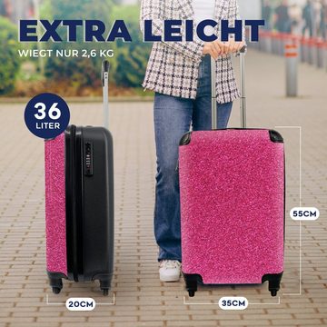 MuchoWow Handgepäckkoffer Rosa - Abstrakt - Design, 4 Rollen, Reisetasche mit rollen, Handgepäck für Ferien, Trolley, Reisekoffer