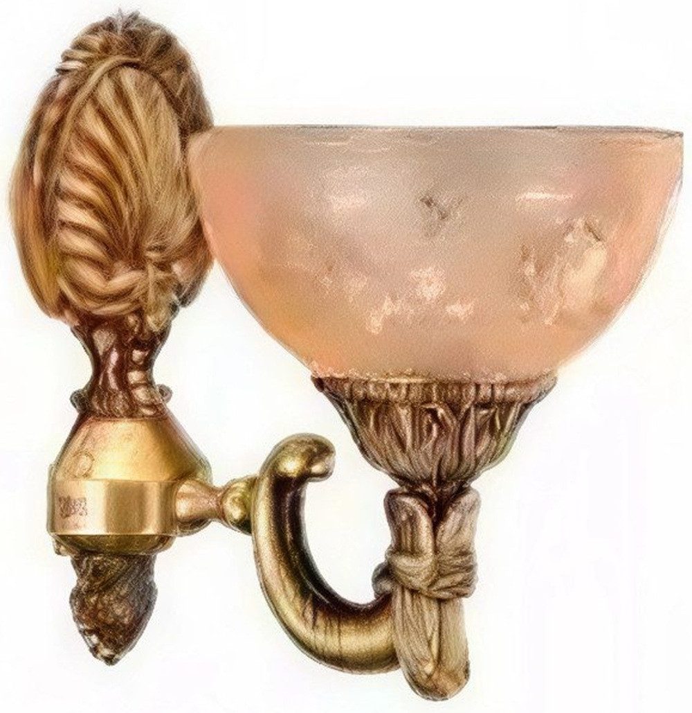 Xlmoebel Wandleuchte Edel Wandlampe aus Kristall in Gold mit Glasdetails, Keine Funktionen, Hergestellt in Europa