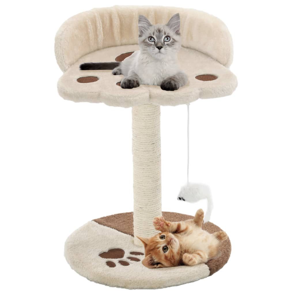 vidaXL Kratzbaum 40 cm Katzen-Kratzbaum Sisal 40 cm Beige und Braun