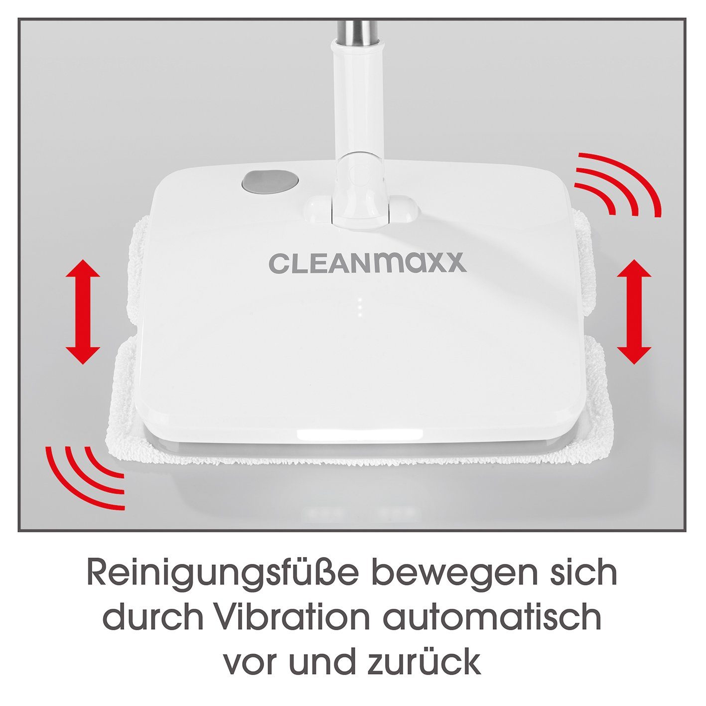 Vibrationsmopp CLEANmaxx Akku-Wischmopp ohne Kraftaufwand, weiß 11,1V