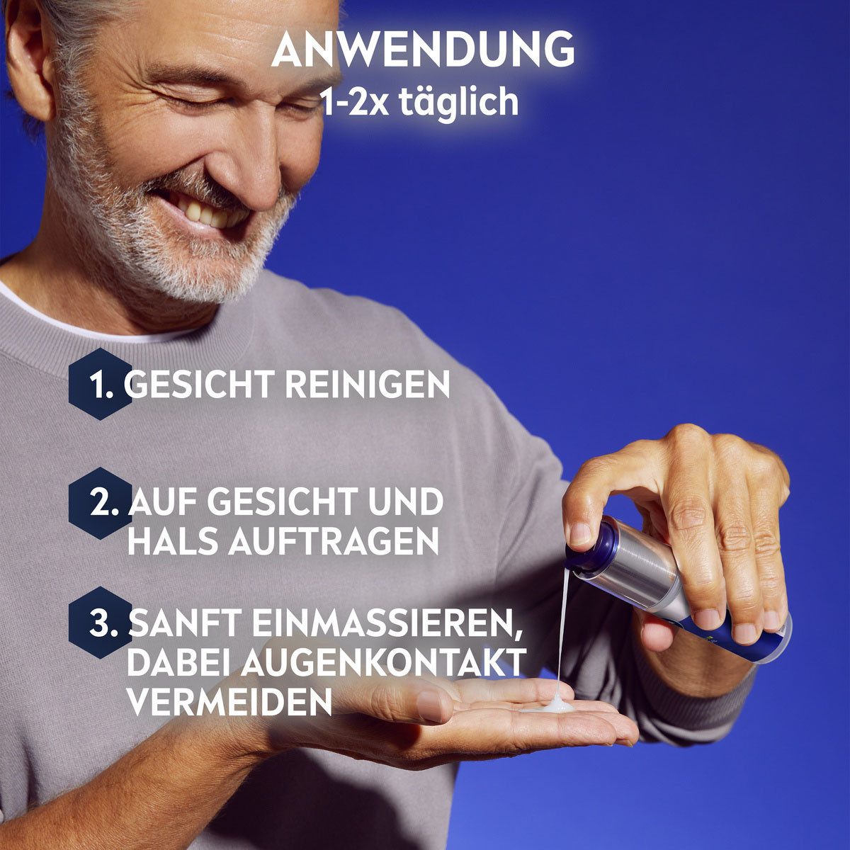 Nivea Men Anti-Aging-Creme ANTI-AGE HYALURON HYDRO GESICHTSGEL, mit Gel-Textur, dermatologisch bestätigt – Bild 4 von 5