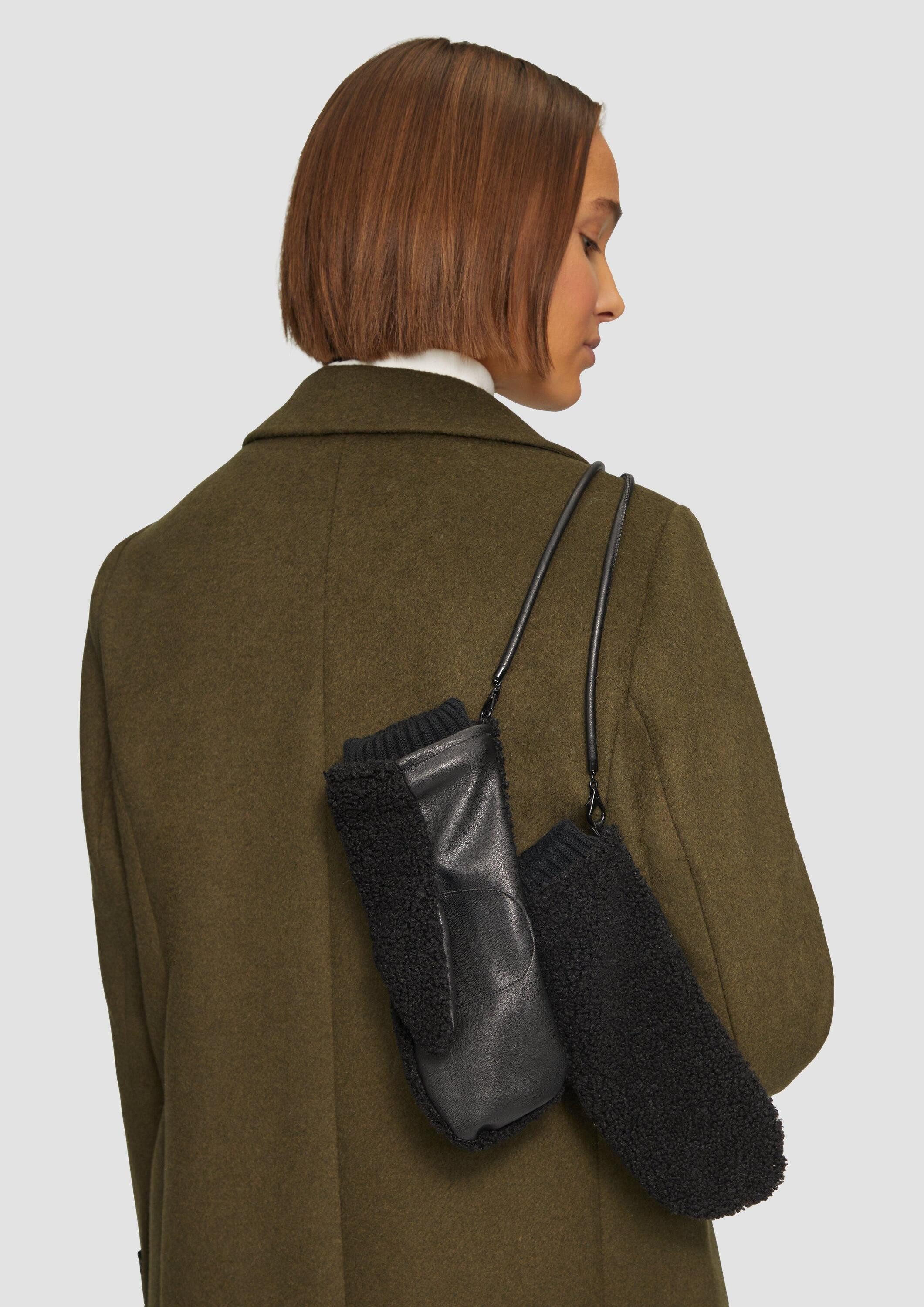 s.Oliver Strickhandschuhe Handschuhe Fäustlinge aus Teddyplüsch günstig online kaufen