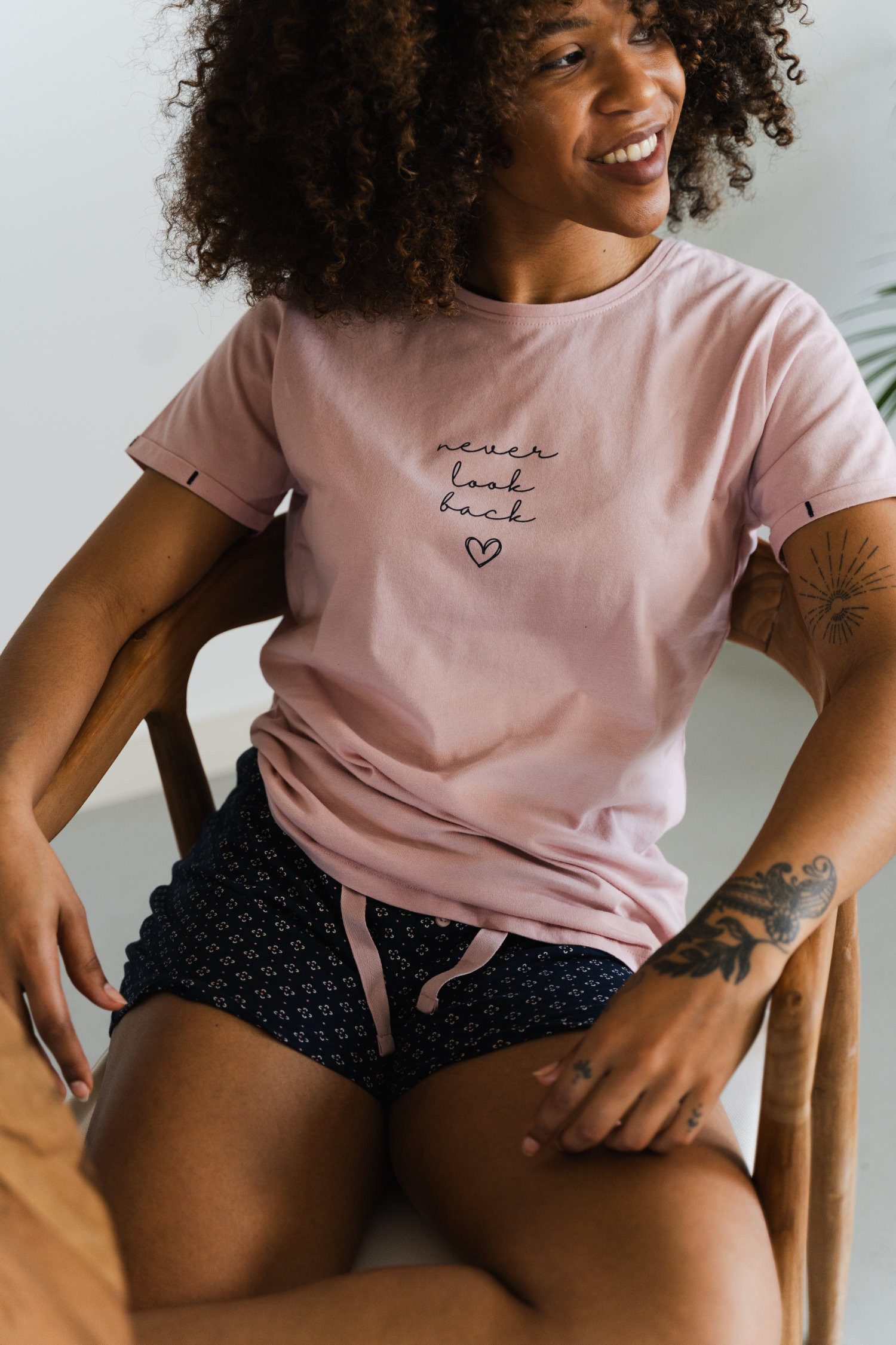 By Louise Pyjamaoberteil Damen Pyjamashirt mit kurzem Arm (1-tlg) Baumwolle günstig online kaufen