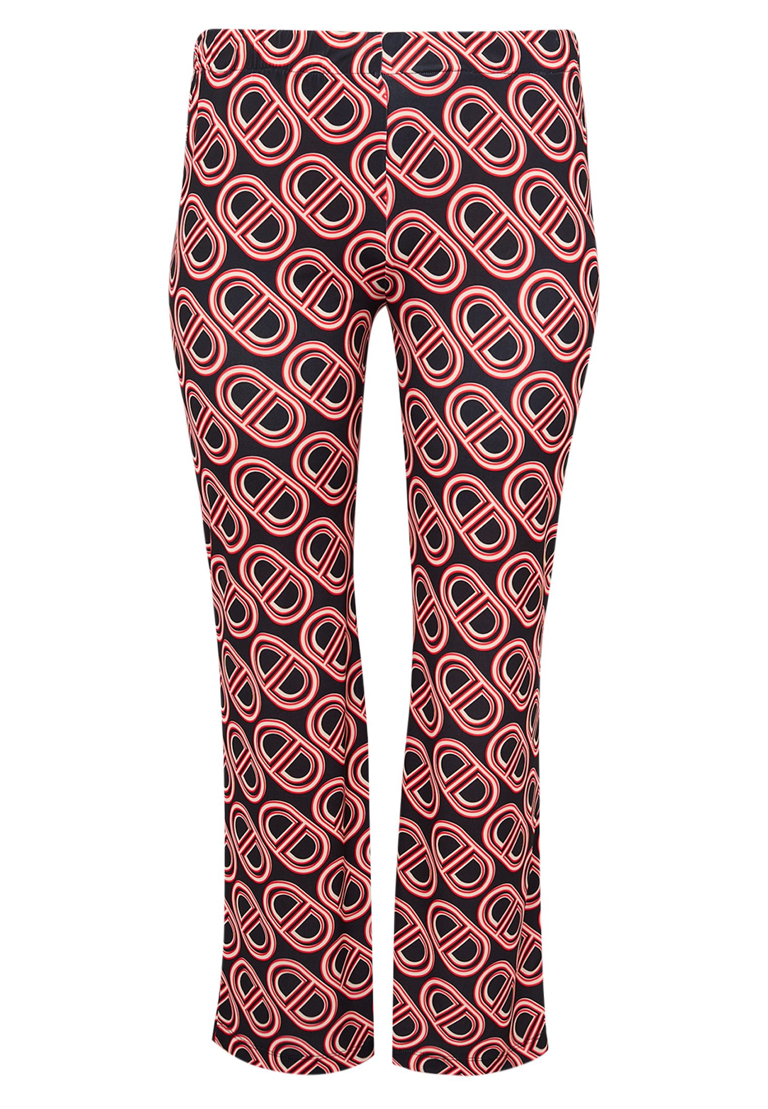 High-waist-Jeans Damen Hose mit Druck