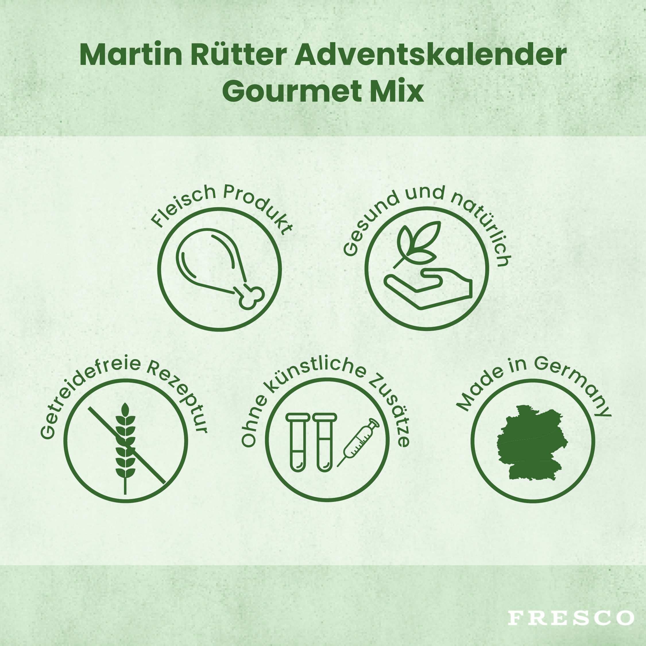 Fresco Dog Hunde-Adventskalender Martin Rütter Adventskalender 2026 für Hunde (Packung), Getreidefrei, viele Sorten & hoher Fleischanteil – Bild 2 von 5