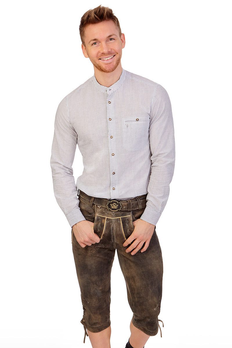 Spieth & Wensky Trachtenhemd Trachtenhemd - NORM - hellgrau