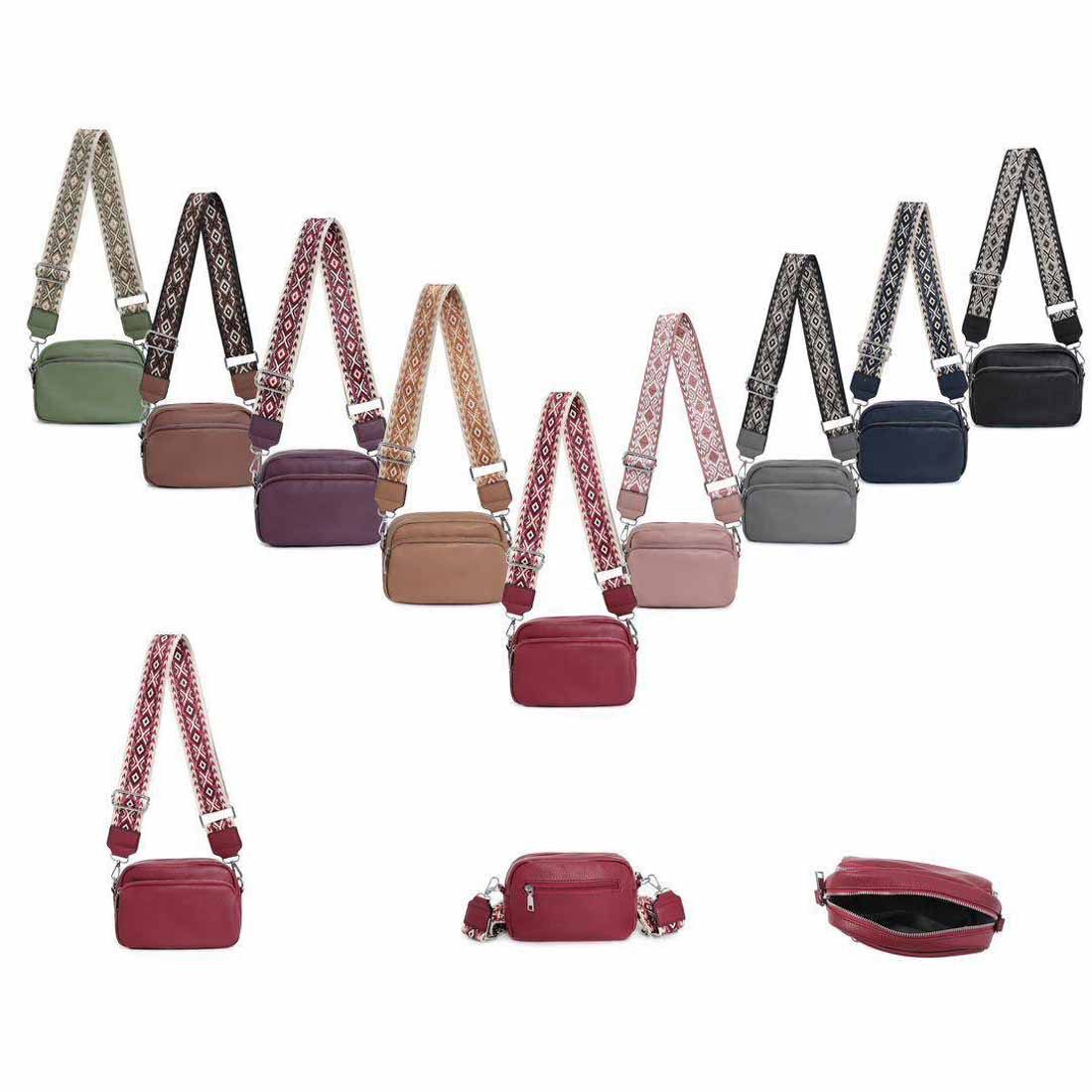ITALYSHOP24 Schultertasche Damen Umhängetasche Bodybag Muster Gürtel Brustt günstig online kaufen