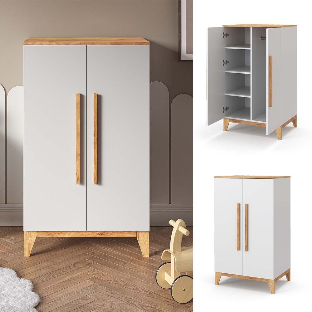 VitaliSpa® Kleiderschrank Malia, Weiß/Eiche, 70 x günstig online kaufen