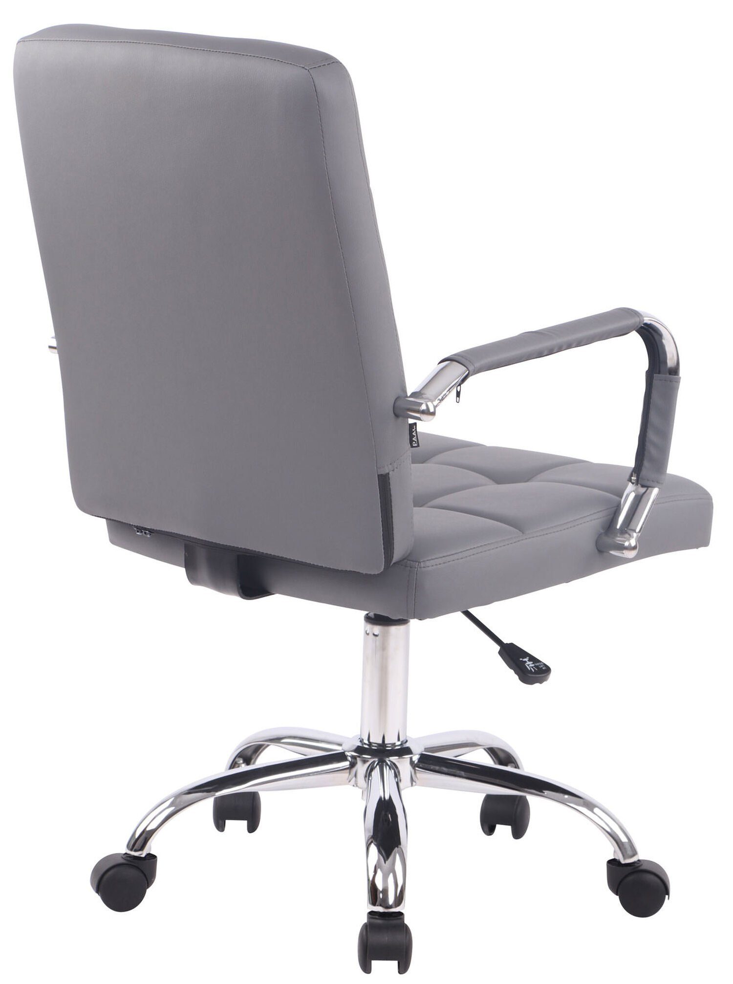 Deal Metall grau Drehstuhl, und Bürostuhl Gestell: höhenverstellbar - bequemer 360° Bürostuhl Sitzfläche: Chefsessel, Kunstleder mit drehbar XXL), V1 - TPFLiving (Schreibtischstuhl, chrom Rückenlehne