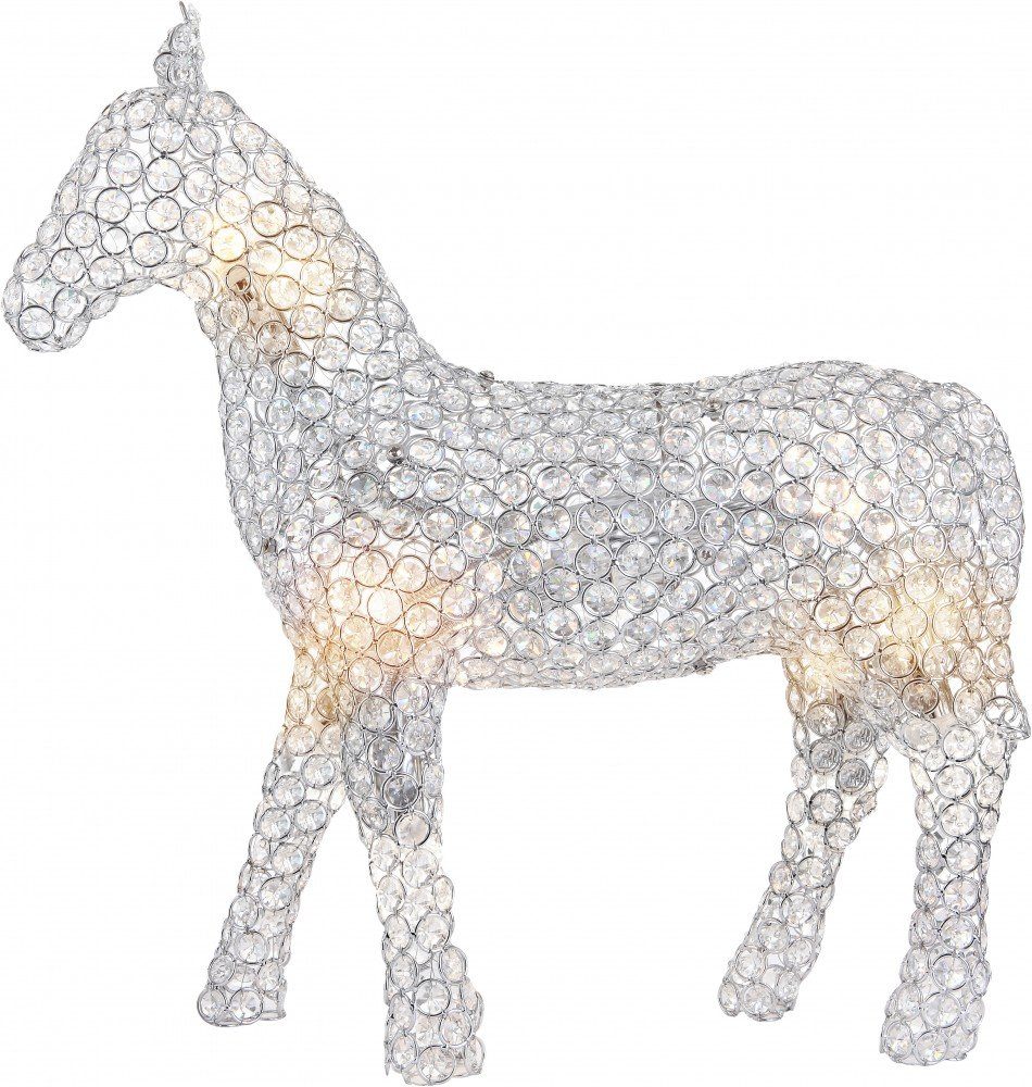 K9 Kristalle etc-shop chrom LED klein Moderne Stehlampe, klar Pferd