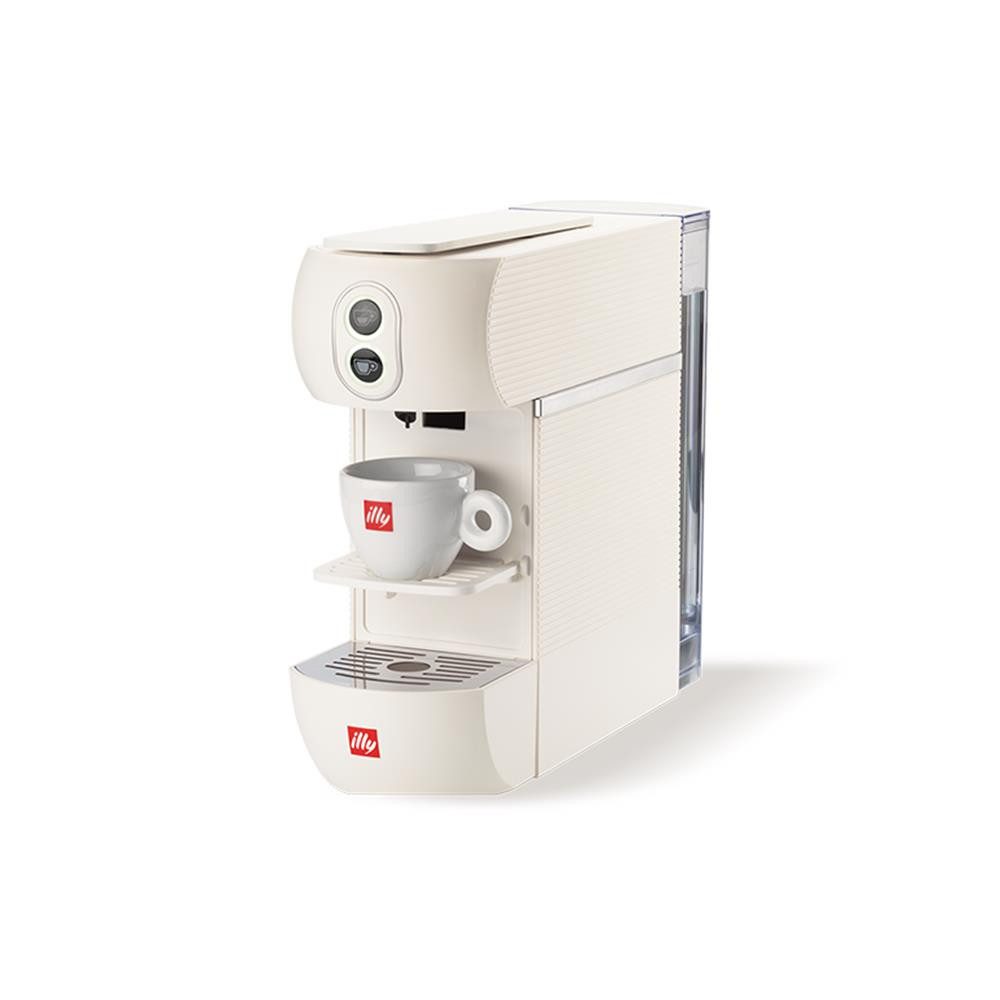 Illy Kaffeepadmaschine illy Kaffeemaschine Easy 44 mm E.S.E Pads Weiß 1L, Kapselmaschine, Purge Selbstreinigung, kompakte Größe, einstellbare Tassengröße