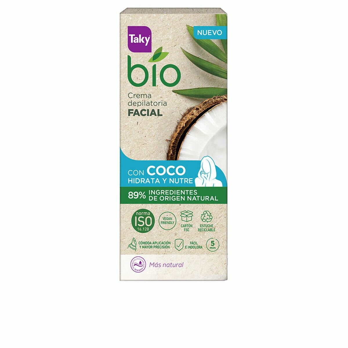 Taky Enthaarungscreme BIO COCO Gesichtshaarentfernungscreme