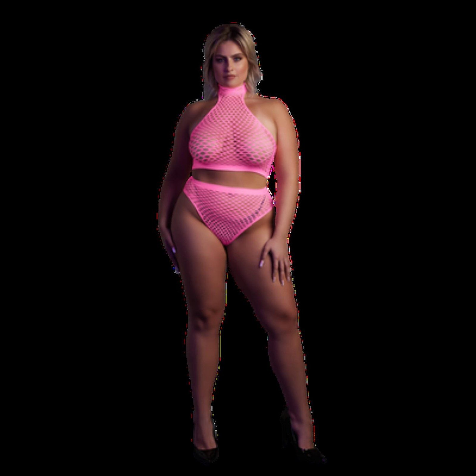 Ouch! Set: Neckholder-BH Ouch! by Shots - Turtle Neck and High Waist Slip