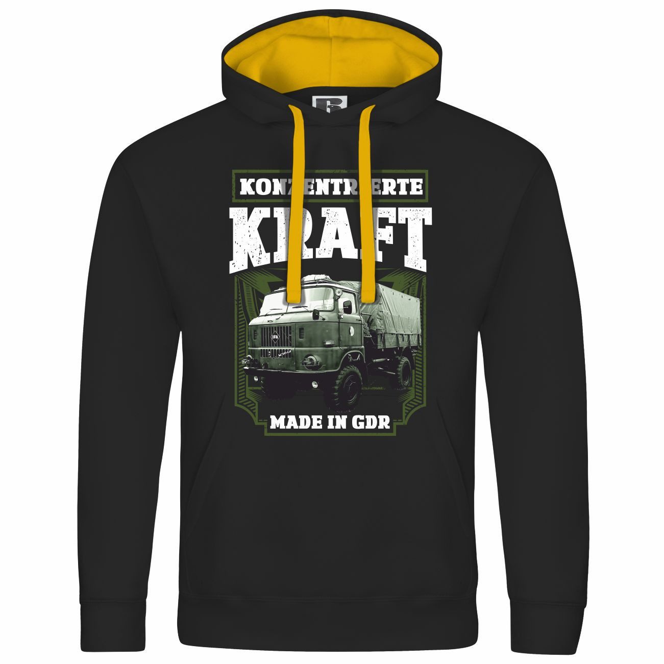 deinshirt Kapuzenpullover Herren Kapuzenpullover Konzentrierte Kraft Mit Print Motiv, Grafik